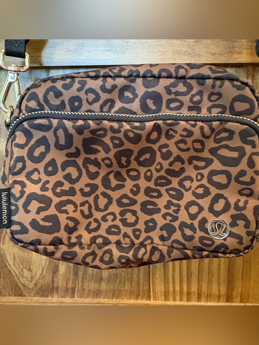lululemon athletica Brown Leopard Print bum bag